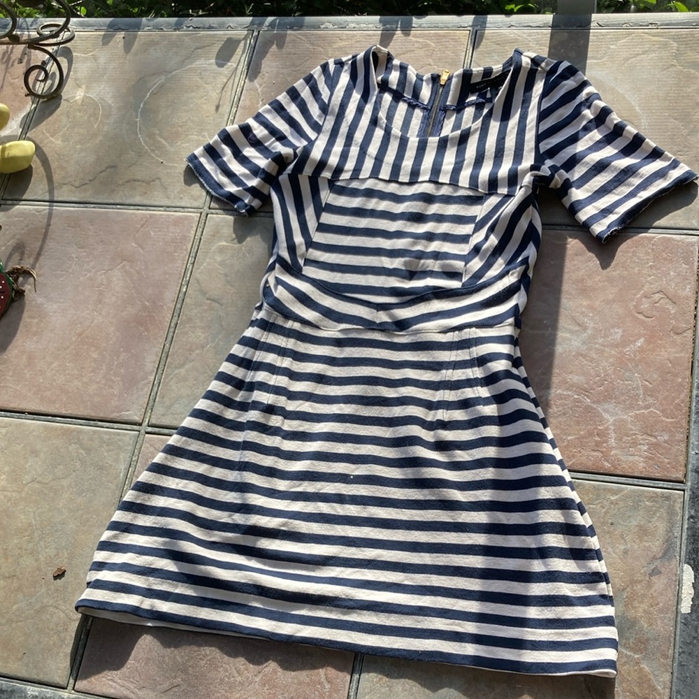 Marc Jacobs Striped Navy and White Dress
